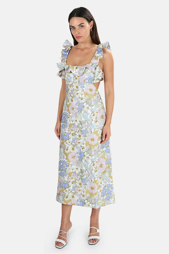 Zimmermann Super Eight Frilled Midi Dress